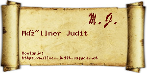 Müllner Judit névjegykártya