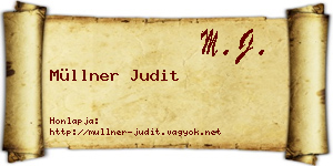 Müllner Judit névjegykártya